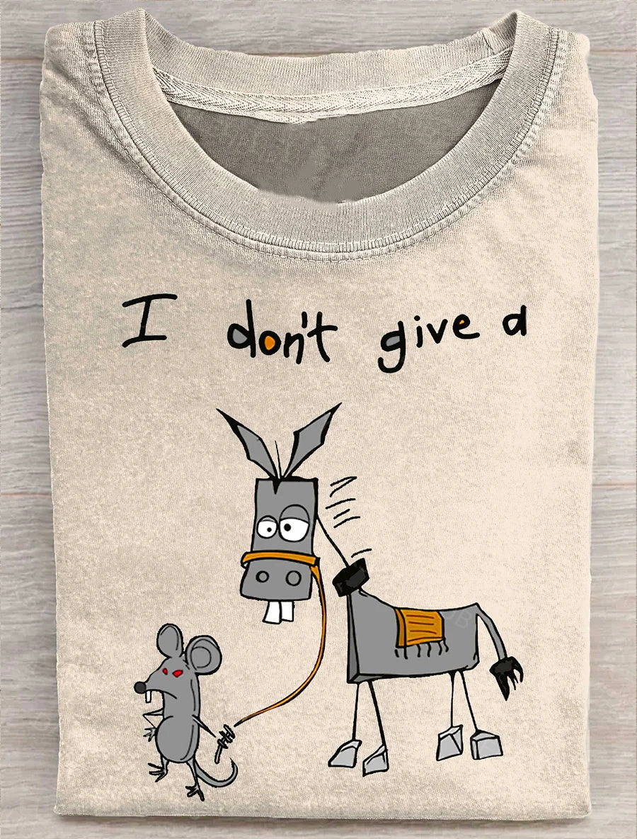 OndineStudios I Don't Give A Rat's Ass Printed Unisex Oversized T-shirt