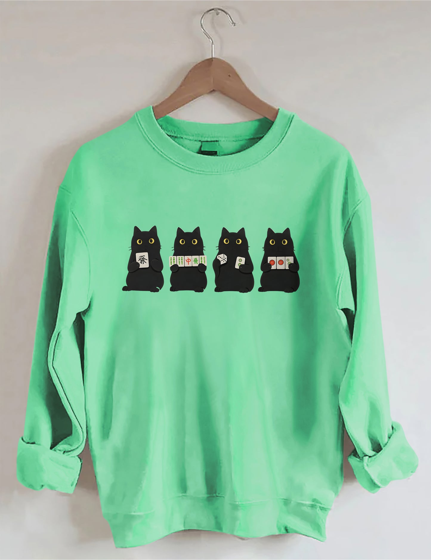 OndineStudios Mahjong Black Cat Sweatshirt