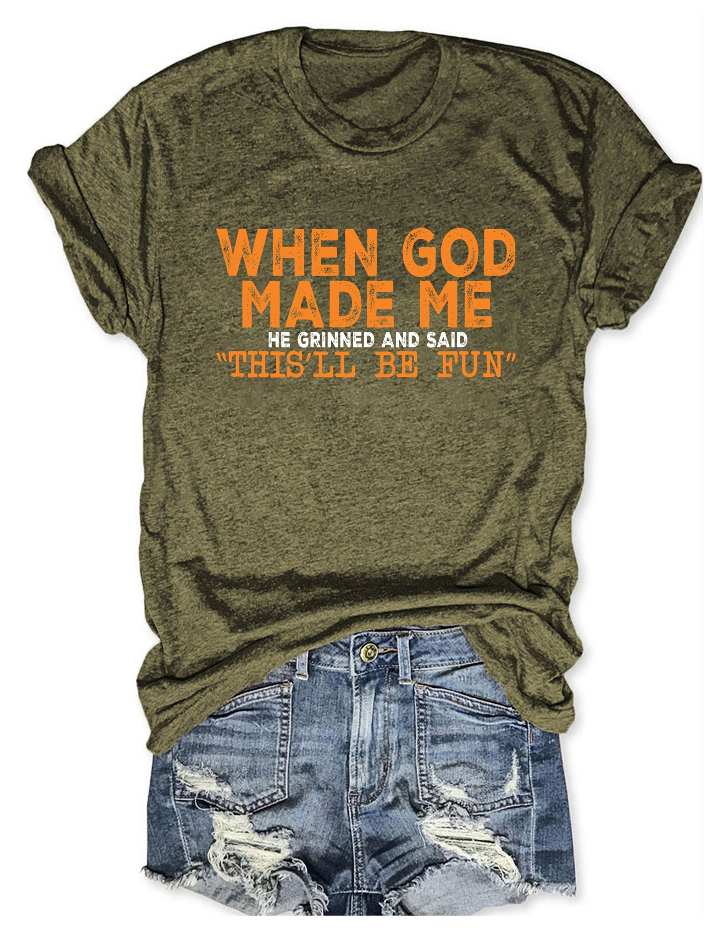 OndineStudios When God Made Me T-shirt