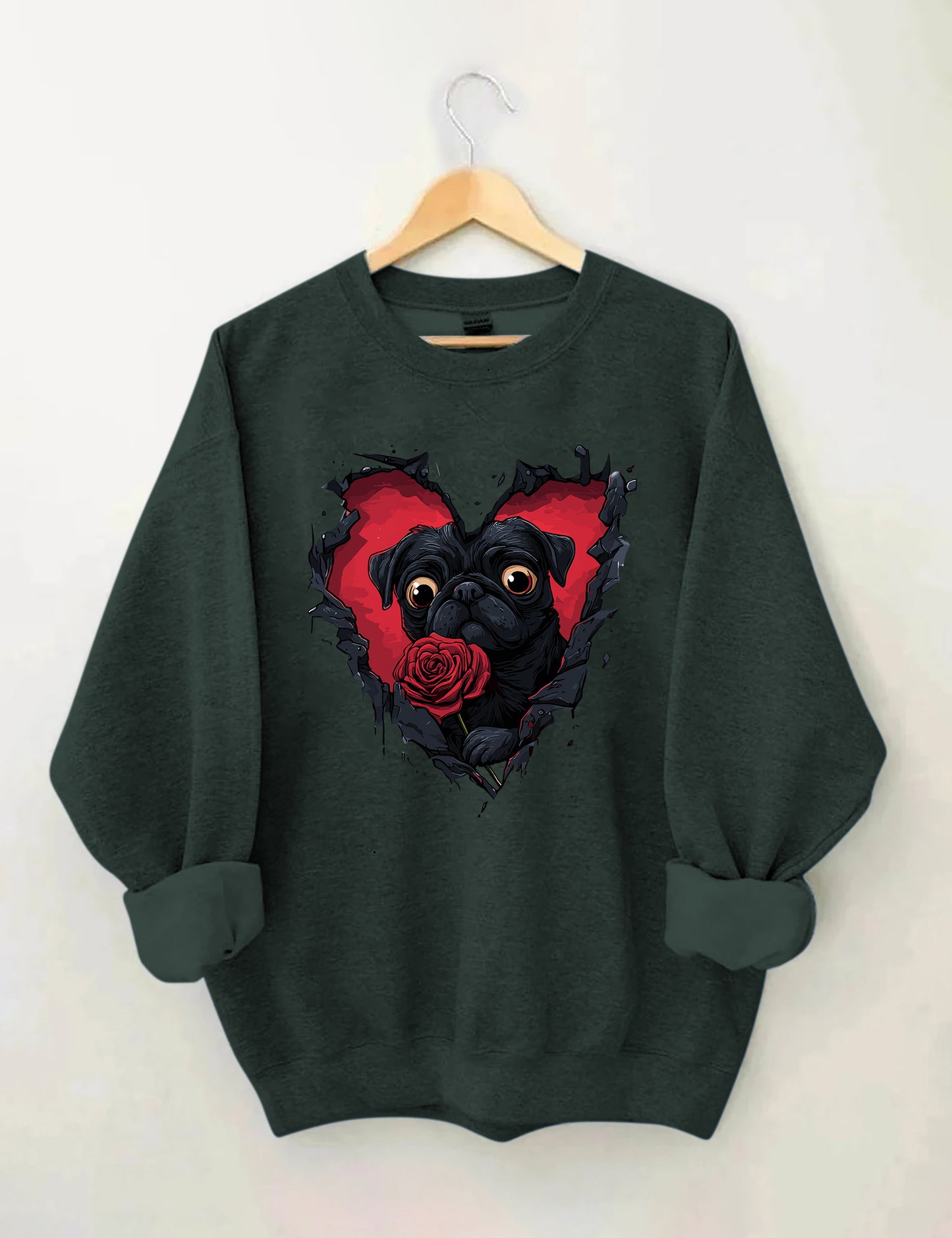 OndineStudios Dog Lover Valentine Sweatshirt