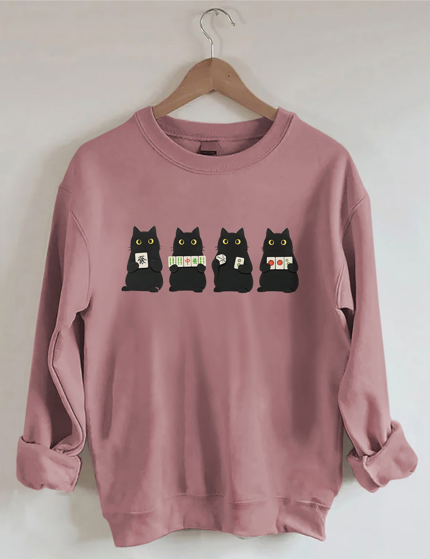 OndineStudios Mahjong Black Cat Sweatshirt