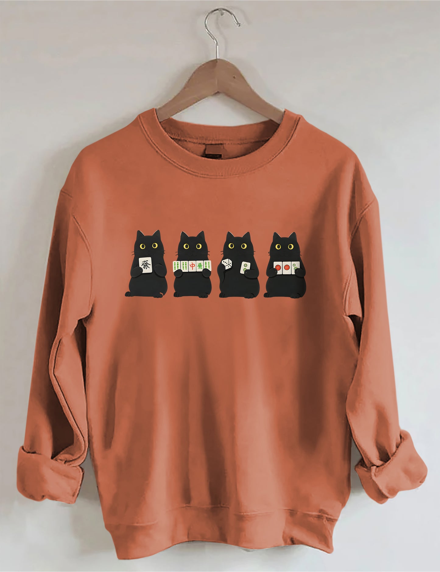 OndineStudios Mahjong Black Cat Sweatshirt