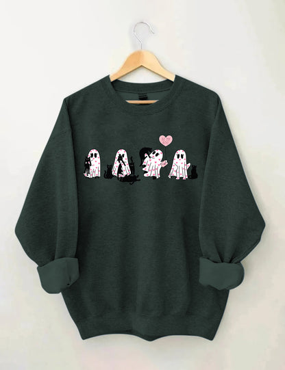 OndineStudios Black Cat Valentines Day Sweatshirt