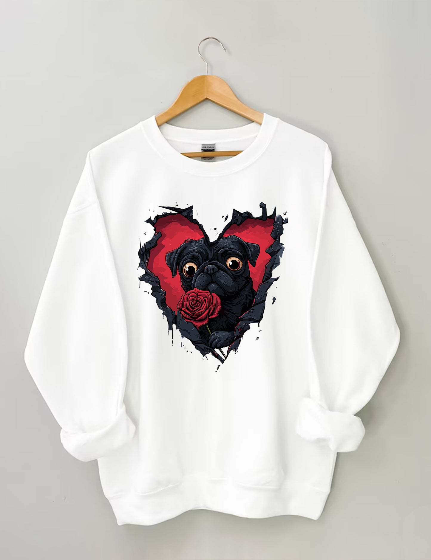 OndineStudios Dog Lover Valentine Sweatshirt