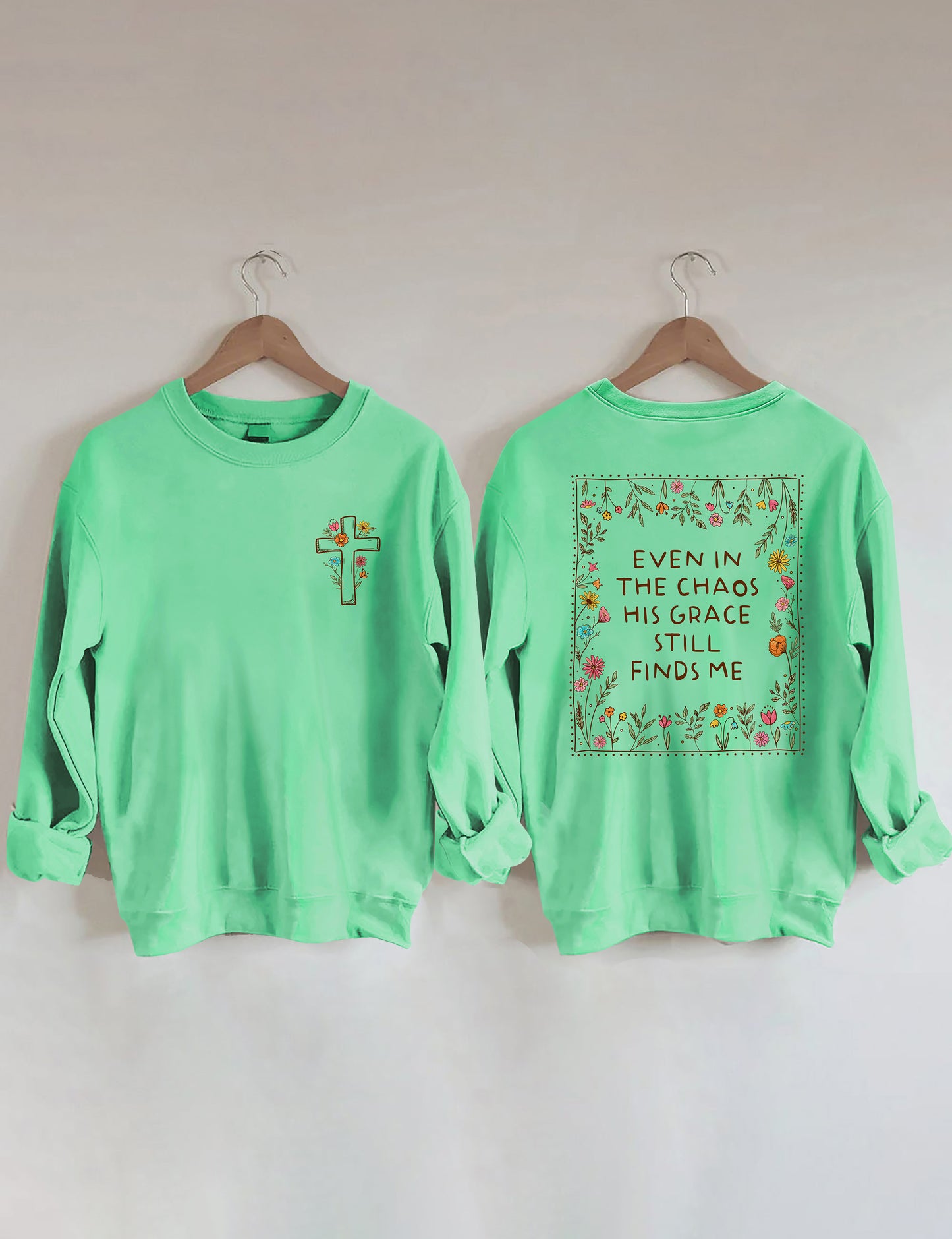 OndineStudios Even In The Chaos His Grace Finds Me Sweatshirt