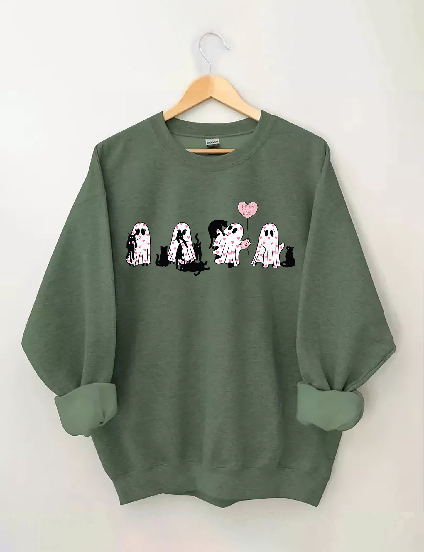 OndineStudios Black Cat Valentines Day Sweatshirt