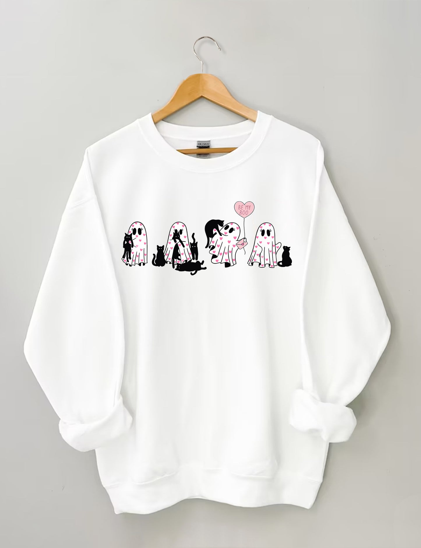 OndineStudios Black Cat Valentines Day Sweatshirt