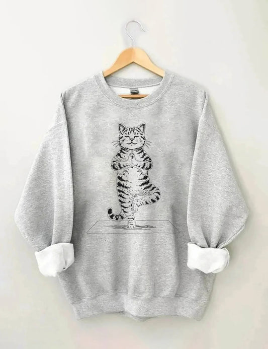 OndineStudios Meditation Yoga Cat Sweatshirt