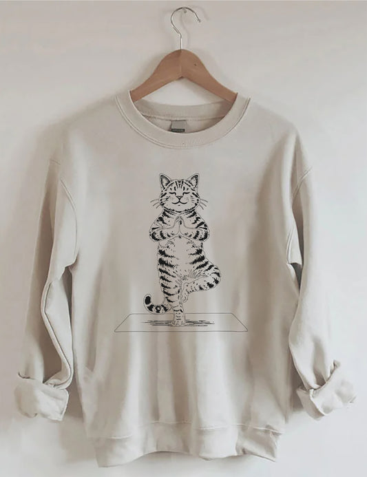 OndineStudios Meditation Yoga Cat Sweatshirt