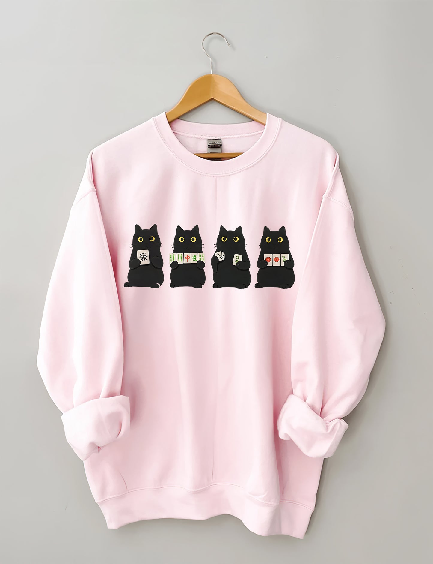 OndineStudios Mahjong Black Cat Sweatshirt