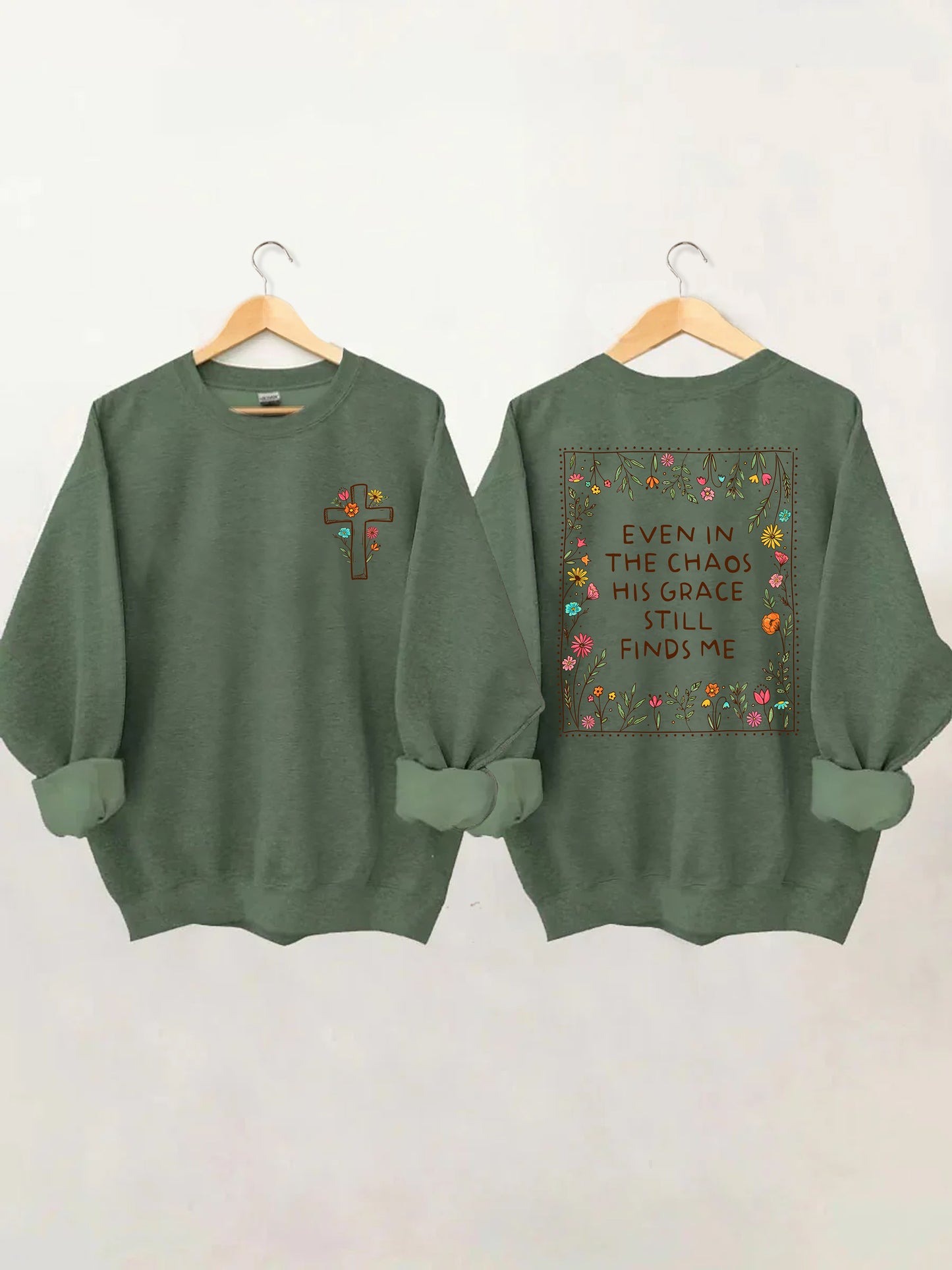 OndineStudios Even In The Chaos His Grace Finds Me Sweatshirt