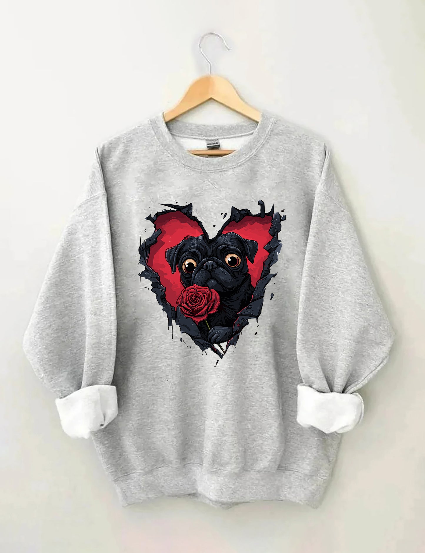 OndineStudios Dog Lover Valentine Sweatshirt