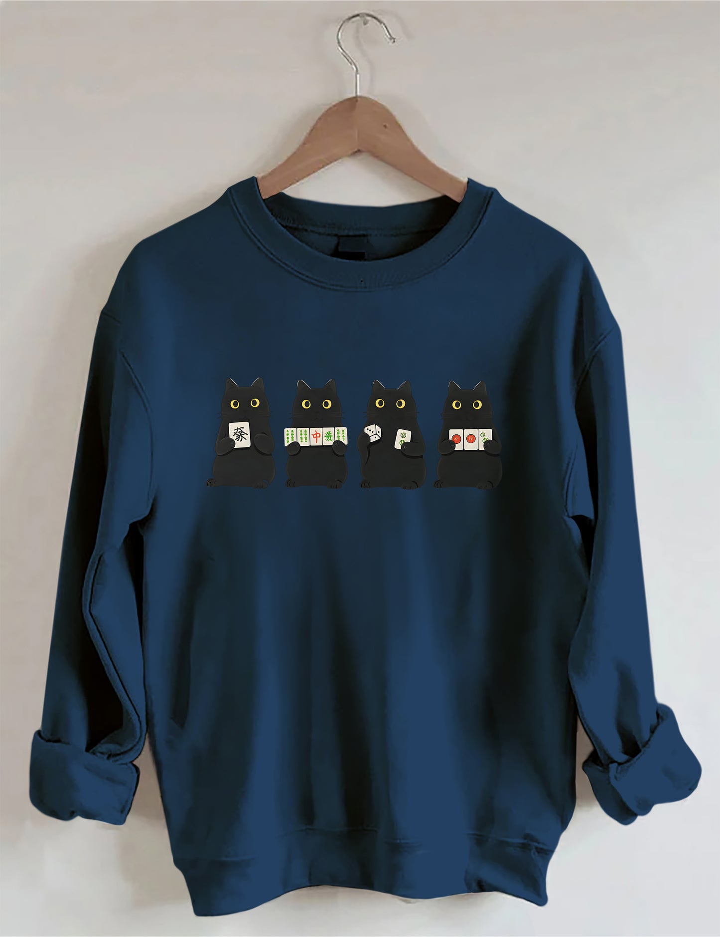 OndineStudios Mahjong Black Cat Sweatshirt
