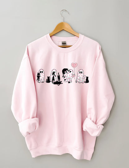 OndineStudios Black Cat Valentines Day Sweatshirt