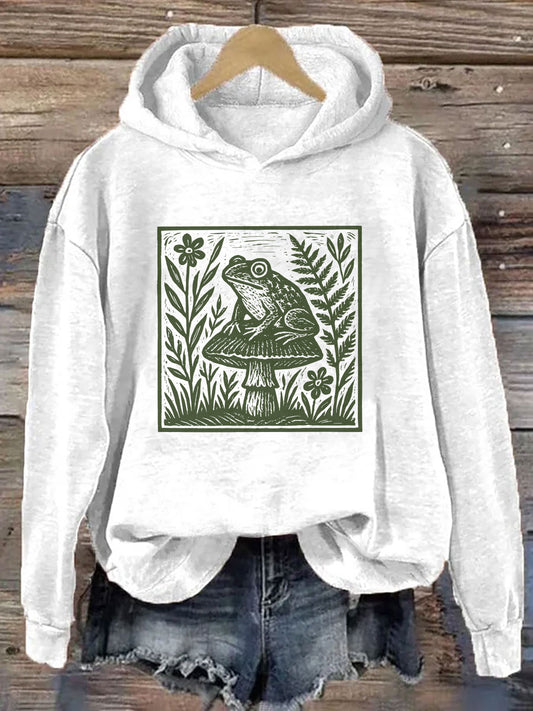 OndineStudios Frog Mushroom Woodland Nature Hoodie