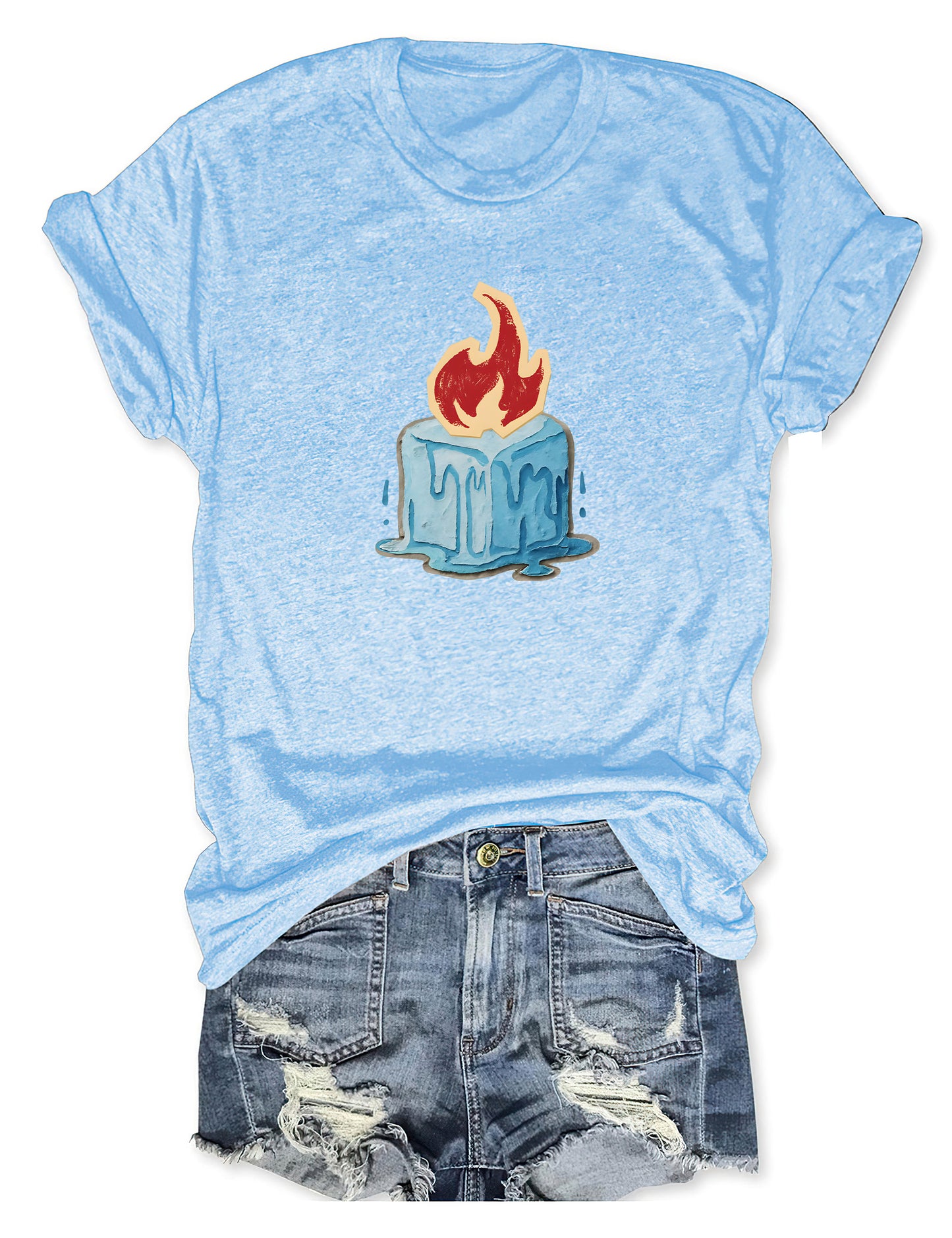 OndineStudios Queen Of Hearts Playing Card Sweatshirt Ice Melting T-shirt