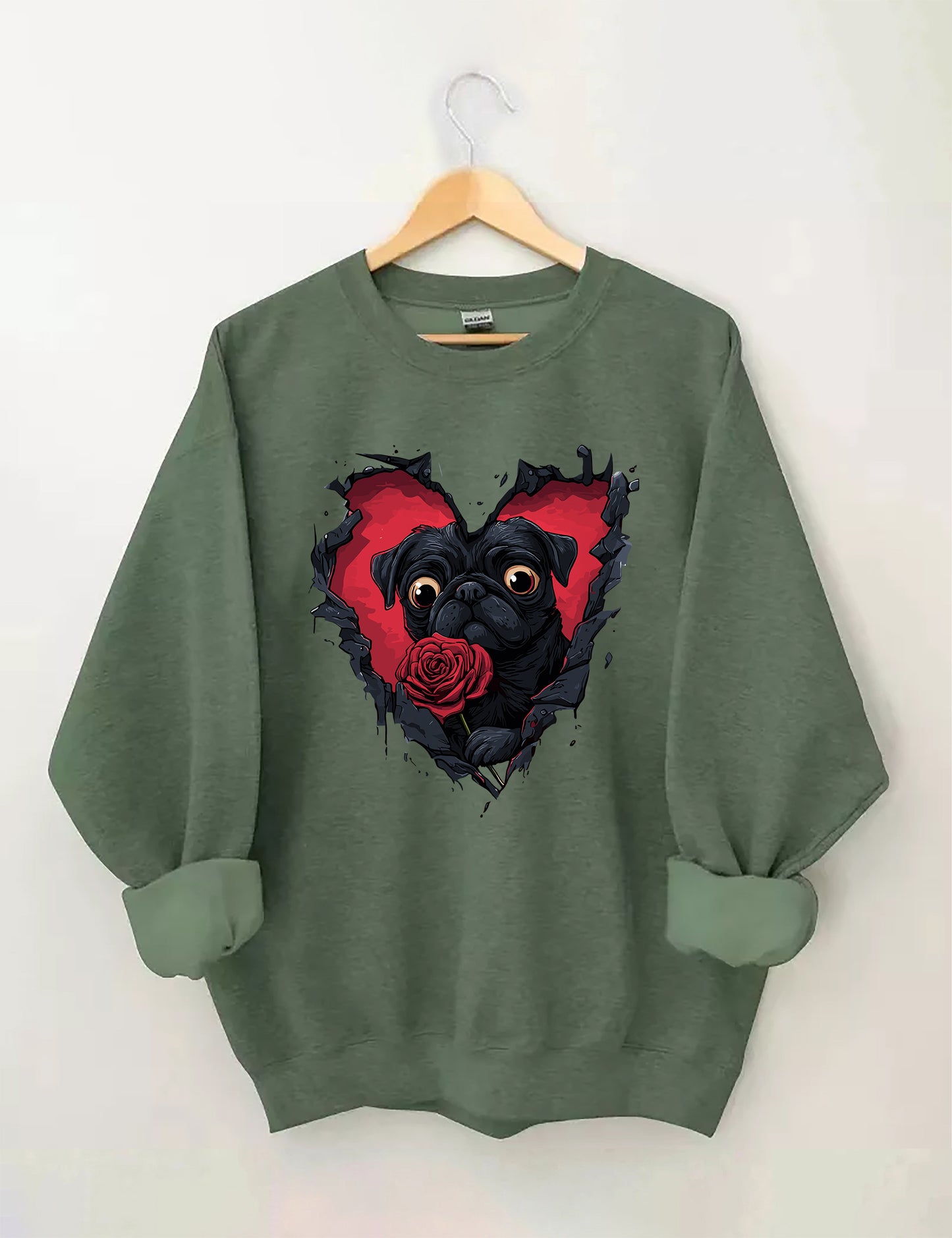 OndineStudios Dog Lover Valentine Sweatshirt
