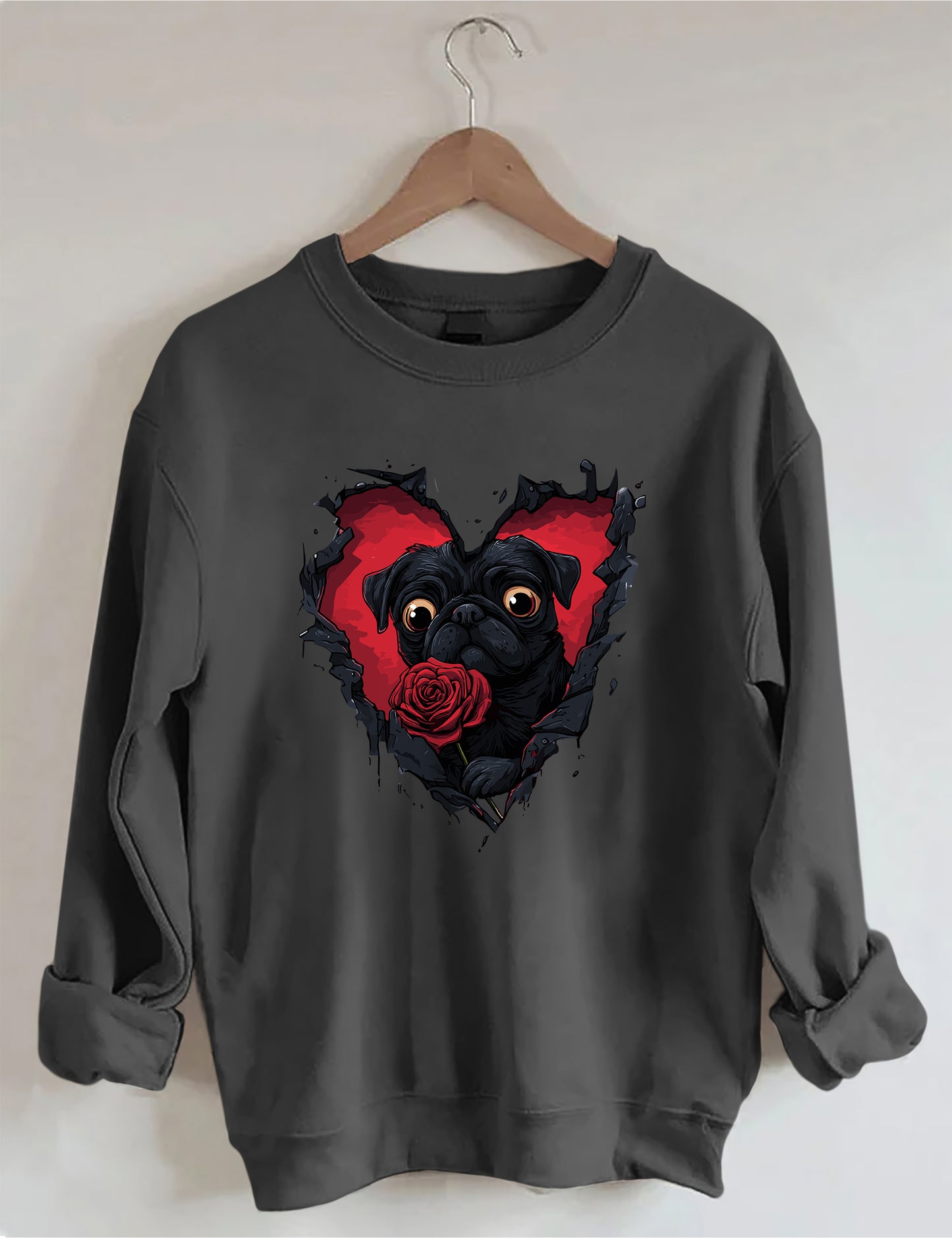 OndineStudios Dog Lover Valentine Sweatshirt